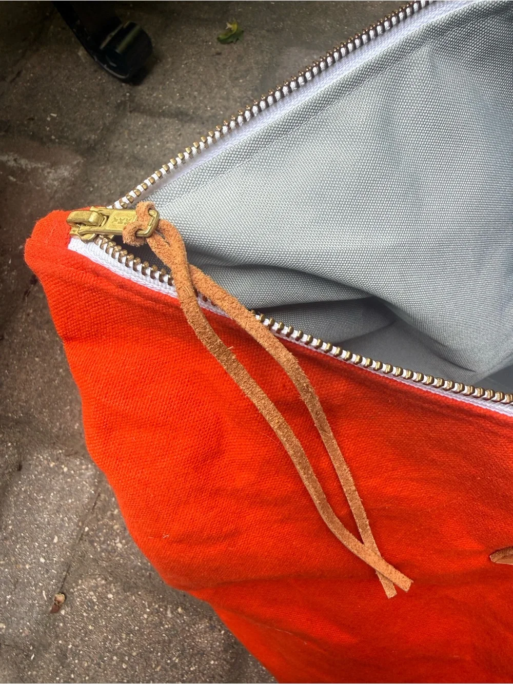 Newton Red Canvas Tote with Shoulder Strap